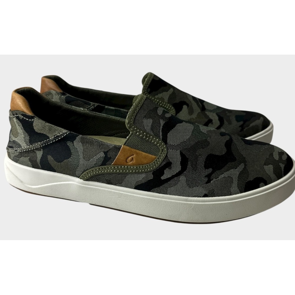 OLUKAI Lae'ahi Pa'i Camo Green Slip On Casual 10444-6ZKE Men's Shoes Size 11 - Picture 14 of 14